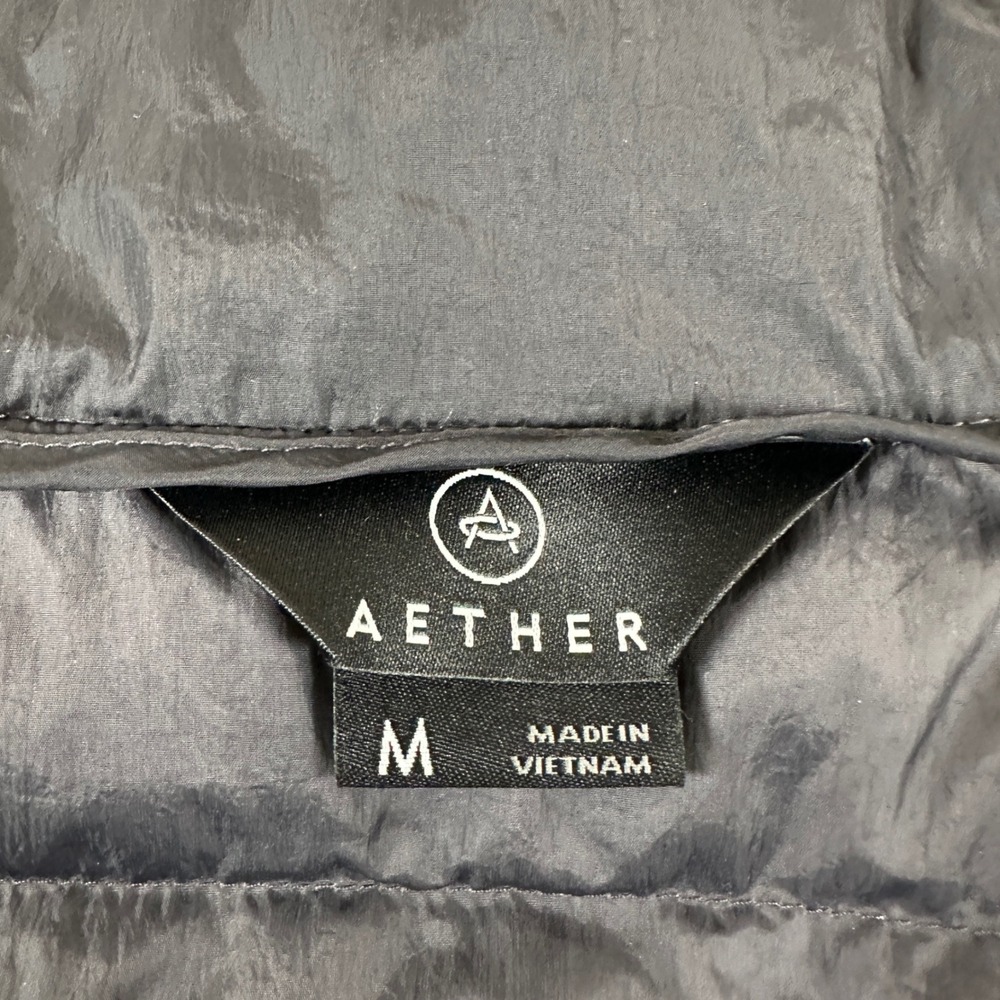 Aether Prospect Packable Down Jacket Mens Medium‎ Gray Puffer - Picture 7 of 9
